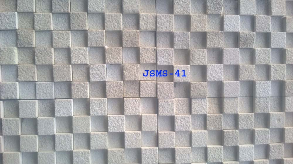 3D Mint Sandblast Stone Mosaic Tiles For Wall
